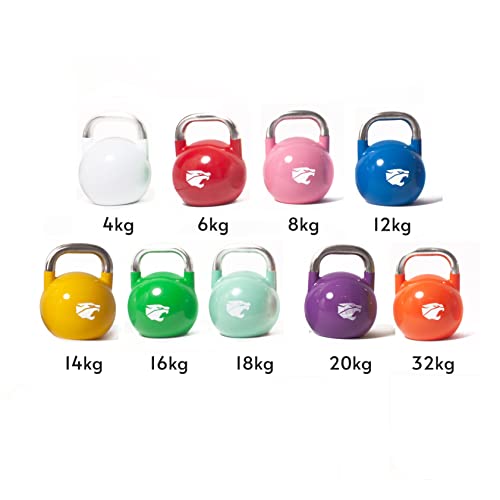 Fitness Tech - Kettlebell de Competición - Pesa Rusa - Entrenamiento de Alto Rendimiento - Material Acero Fundido Macizo - 14 Kg