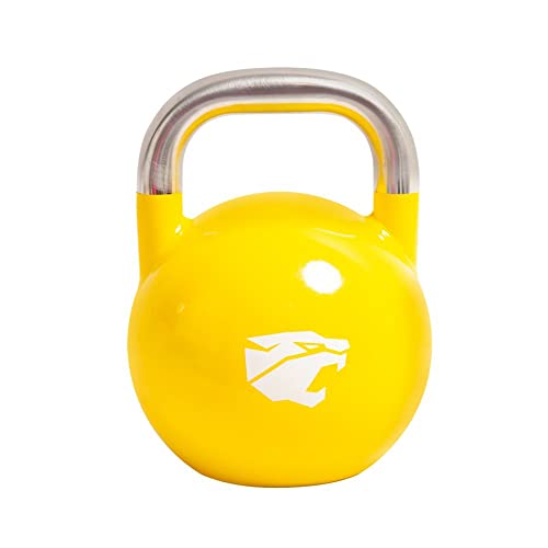 Fitness Tech - Kettlebell de Competición - Pesa Rusa - Entrenamiento de Alto Rendimiento - Material Acero Fundido Macizo - 14 Kg