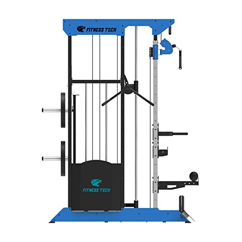 Fitness Tech - Máquina Musculación Multipower - Smith Machine F12 - Entrenamiento Completo - Alta Resistencia - 175x210x232 Cm