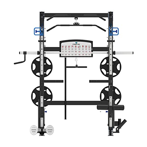 Fitness Tech - Máquina Musculación Multipower - Smith Machine F12 - Entrenamiento Completo - Alta Resistencia - 175x210x232 Cm