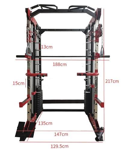 Fitness Tech - Smith Machine S 8000 - Máquina de Musculación Completa - Entrenamiento de Alta Intensidad - Alta Resistencia