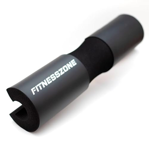 Fitness Zone - Almohadilla Barra Gimnasio - para el Levantamiento de Pesas - Almohadilla de Protección para Cuello y Hombros - Protector Acolchado para Sentadillas y Hip Thrust - Negro