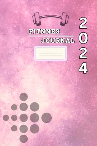 Fitnnes Journal 2024: A versatile A5-sized fitness planner for men and women, featuring undated calendars and tools to track diet and workout progress.