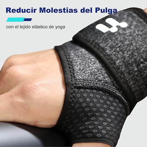 Fitomo 2 x Muñequera Tendinitis Muñeca con Apertura del Pulgar Suave para Túnel Carpiano Esguince Artritis Leve, Muñequera Metacarpiana Adjustable para Deportes Trabajos Gym Dormir