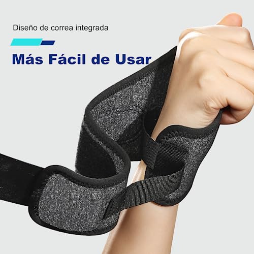 Fitomo 2 x Muñequera Tendinitis Muñeca con Apertura del Pulgar Suave para Túnel Carpiano Esguince Artritis Leve, Muñequera Metacarpiana Adjustable para Deportes Trabajos Gym Dormir