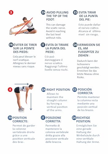 Flex Level (estiramientos Fitness Pilates Yoga rehabilitación Deporte) (Azul)