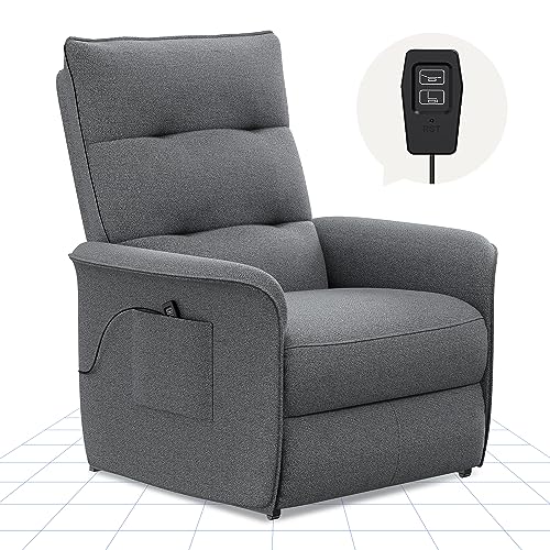 FLEXISPOT Sillón de Relax Eléctrico con Respaldo Ajustable, Reclinable de 105° a 155°, Sillón Reclinable, Sillón Relax Ergonómico Sillón para Dormitorio, Salón y Cine en casa (Gris Oscuro)