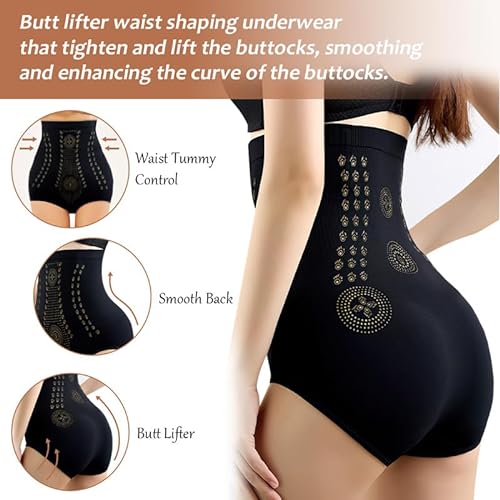 flintronic Braguita Reductora, Vientre Plano, Braguitas Moldeadoras Cintura Alta, Faja Tanga para Mujer