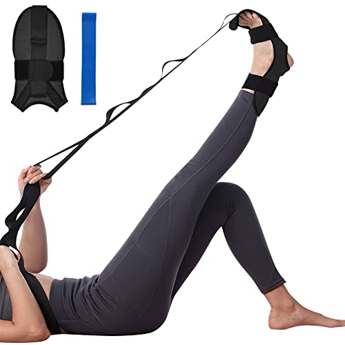 flintronic Cinturón Elástico De Yoga Cinturón De Resistencia, Correa De Tobillo Cinturón Elástico para Piernas, Cinturón Elástico con Banda De Anillo, para Pilates, Yoga, Fitness