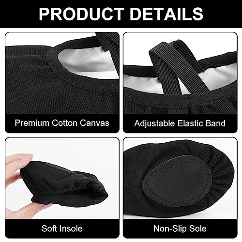 flintronic Zapatillas de Ballet, Suela Partida de Cuero Calzado de Danza, Zapatillas de Ballet Canvas Dance Zapatos Split, Transpirable Zapatos de Ballet Zapatillas de Ballet, para Niña y Mujer