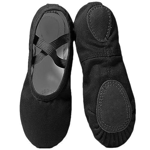 flintronic Zapatillas de Ballet, Suela Partida de Cuero Calzado de Danza, Zapatillas de Ballet Canvas Dance Zapatos Split, Transpirable Zapatos de Ballet Zapatillas de Ballet, para Niña y Mujer