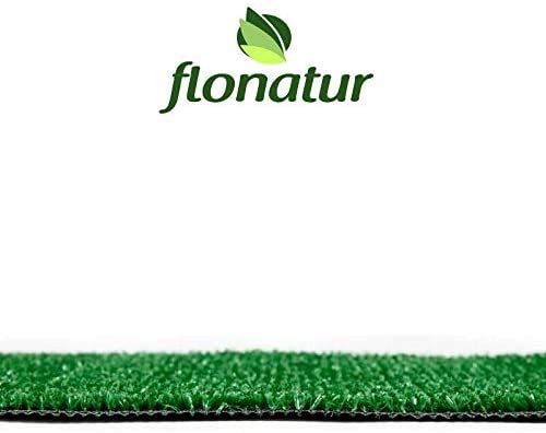 FLONATUR Moqueta Césped Artificial 7 mm. Rollo 2x5 para Exterior e Interior, Niños y Perros. Varias medidas de rollos, para decorar suelos terraza, vallas de jardín, cercas de piscinas…