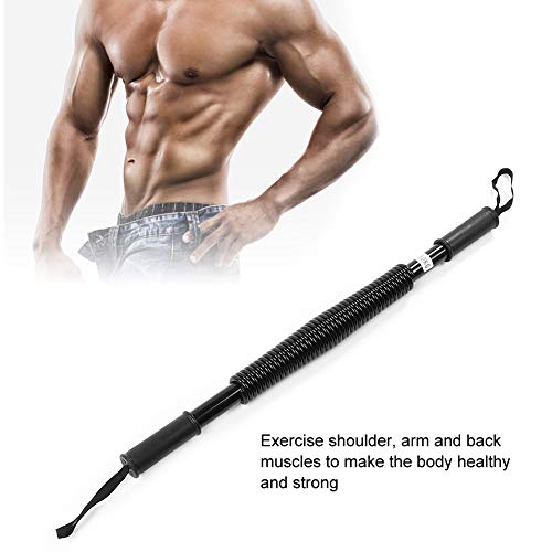 FOLOSAFENAR Ejercitador de Músculos del Brazo, Función Múltiple del Entrenador del Brazo para Adultos para la Espalda para el Brazo para el Hombro(Tambor Negro, 80 KILOGRAMOS)