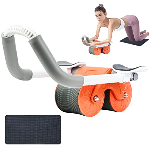 FORMIZON Rueda Abdominal, Rodillo de Rueda para Abdominales, Rodillo Abdominales Fitness con Soporte de Codos de Entrenamiento, AB Roller Doble Rueda for Modos de Entrenamiento de Fuerza Dual