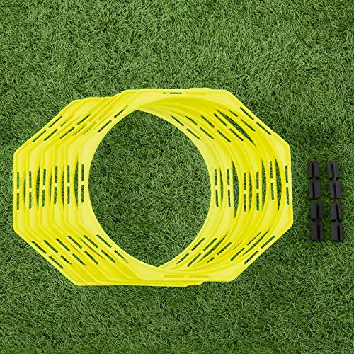 FORZA Anillos Octo de Agilidad [6 Piezas] | Juego de Aros de Velocidad para Entrenamiento de Fútbol | Material de Entrenamiento y Fitness para Adultos y Niños | con Bolsa de Transporte