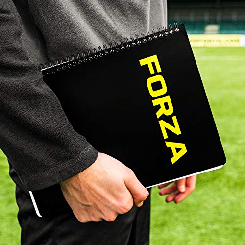 FORZA Cuaderno para Entrenadores de Fútbol con 100 Hojas – Plantillas de Juego para Entrenamientos (Formato A4/A5) (A5)