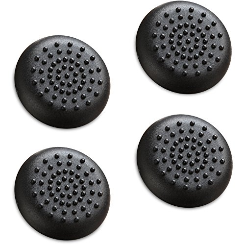 Fosmon Tapas de Agarre del Controlador analógico de Silicona del Pulgar (Paquete de 4/2 Pares) para Controladores Xbox One, Controlador Elite - Negro