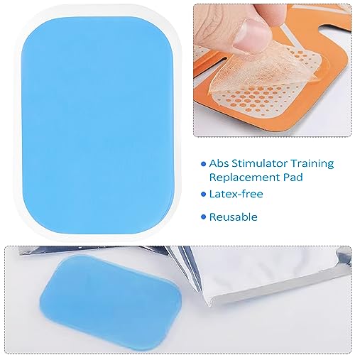 Fousenuk 60 Piezas EMS Electroestimulador Muscular Gel Parches, Gluteos, Abdominales EMS Estimulación, Gel Conductor Parches, Electroestimulador Almohadillas de Gel Abs Repuesto EMS Accesorios