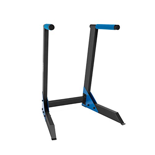 Fuel Pureformance FM-FLDIP Estación de Entrenamiento de Peso Corporal, Unisex Adulto, Black/Blue-Deluxe Dip Station