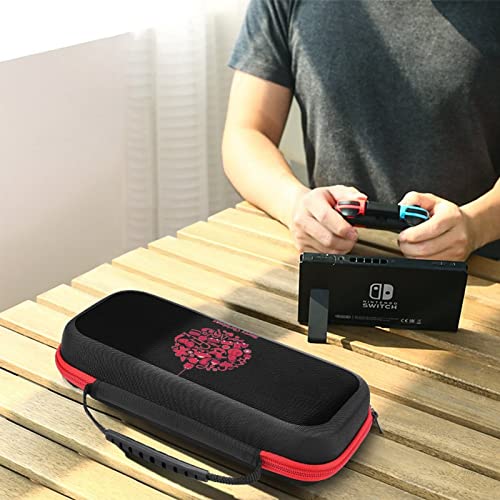 Funda de transporte de bolas de Navidad compatible con Switch con 20 soportes de cartucho de juego, bolsa de viaje de carcasa dura