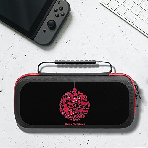 Funda de transporte de bolas de Navidad compatible con Switch con 20 soportes de cartucho de juego, bolsa de viaje de carcasa dura