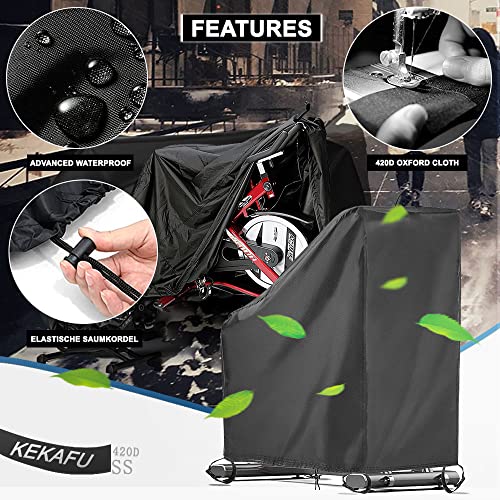 Funda para Bicicletas estaticas Impermeable, Protectora Completa Oxford 420D, Fundas para Bici estatica, Bicicletas Spinning Indoor Fundas para, Resistente a los Rayos UV