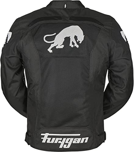 Furygan Atom Vented Equipamiento Deportivo para Fans, Hombres, Negro-Blanco (Multicolor), 2XL