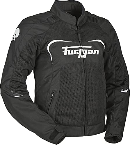 Furygan CYANE Vented Equipamiento Deportivo para Fans, Hombres, Negro-Blanco (Multicolor), S