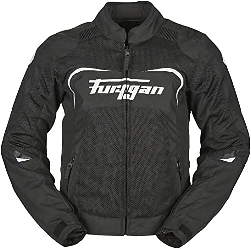 Furygan CYANE Vented Equipamiento Deportivo para Fans, Hombres, Negro-Blanco (Multicolor), S