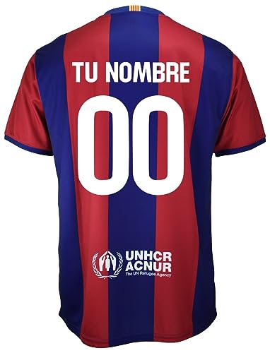 Futbol Club Barcelona Personaliza tu Camiseta y Pantalón de la Primera Equipación Temporada 2023/2024 - Réplica Oficial con Liciencia - Niño (8 Años)