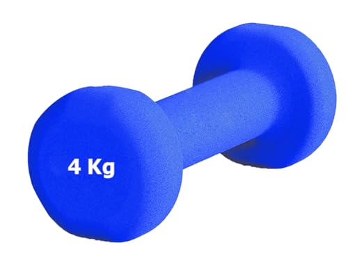 G5 HT SPORT Mancuernas o mancuernas de neopreno para gimnasio y gimnasio en casa antideslizante de 0,5 a 6 kg par o individual (1 x 4 kg)