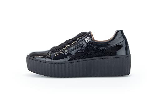 Gabor Mujer Zapatillas, señora Zapatillas Bajas,Plantilla Desmontable,Zapato Deportivo,Plataforma de la Suela,Ocio,Negro (Schwarz),38.5 EU / 5.5 UK