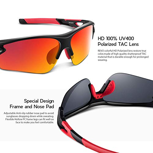 Gafas de Sol Polarizadas - Bea·CooL Gafas de Sol Deportivas Unisex Protección UV con Monturas Ligeras para Esquiando Ciclismo Carrera Surf Golf Conduciendo