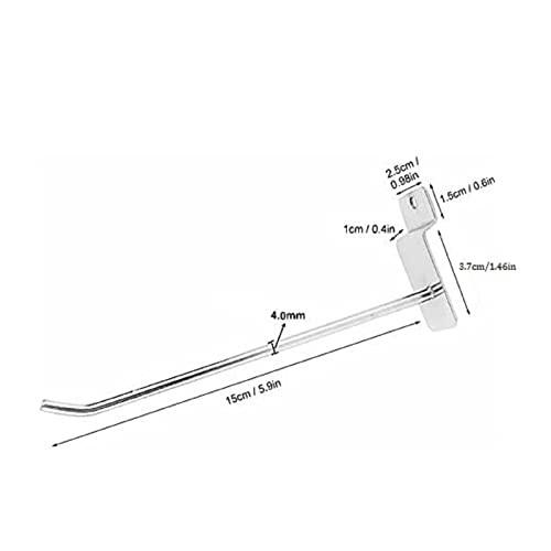 Gancho para panel de pared, 5 uds. 15cm 6 pulgadas gancho para panel de pared soporte para productos de pared gancho para estante de tienda para Tiendas Boutiques Supermercados Centros Comerciales