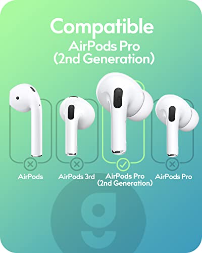 Gcioii 3 Pares AirPods Pro 2 Ear Hooks Orejeras Antideslizantes Accesorios de Silicona [Bolsa de Almacenamiento añadida] Accesorios Compatible con Apple AirPods Pro 2.ª Generación 2022 (Blanco)