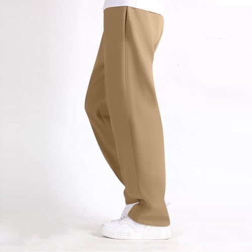 Gefomuofe Pantalones de chándal para hombre, de algodón, anchos, para tiempo libre, de entrenamiento, para negocios, softshell, para exteriores, funcionales, elásticos, pantalones de relajación,