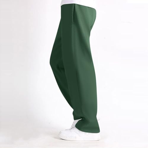 Gefomuofe Pantalones de chándal para hombre, de algodón, anchos, para tiempo libre, de entrenamiento, para negocios, softshell, para exteriores, funcionales, elásticos, pantalones de relajación,