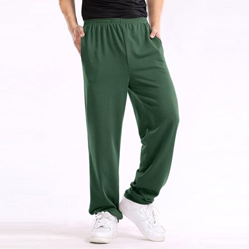 Gefomuofe Pantalones de chándal para hombre, de algodón, anchos, para tiempo libre, de entrenamiento, para negocios, softshell, para exteriores, funcionales, elásticos, pantalones de relajación,