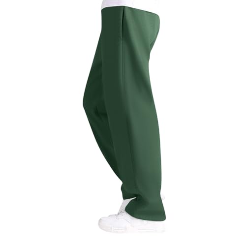 Gefomuofe Pantalones de chándal para hombre, de algodón, anchos, para tiempo libre, de entrenamiento, para negocios, softshell, para exteriores, funcionales, elásticos, pantalones de relajación,