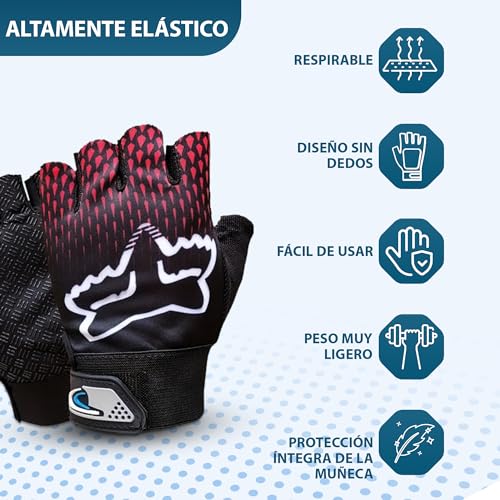 Genérico Guantes de Gimnasio para Hombre y Mujer Transpirables - Muñequera Acolchada para Entrenamiento, Gym, Fitness, Crossfit, calistenia, dominadas y Pesas - Guantillas Antideslizante XL