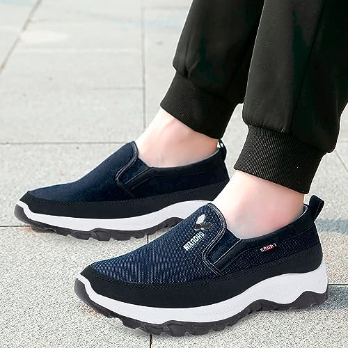 Genérico Zapatillas de Deportes Tenis Sneakers Gimnasio Entrenamiento Negocios Plano Loafers Ligero Cómodo Zapatos de Caminar Trabajo De Negocios Oficina Al Aire Libre