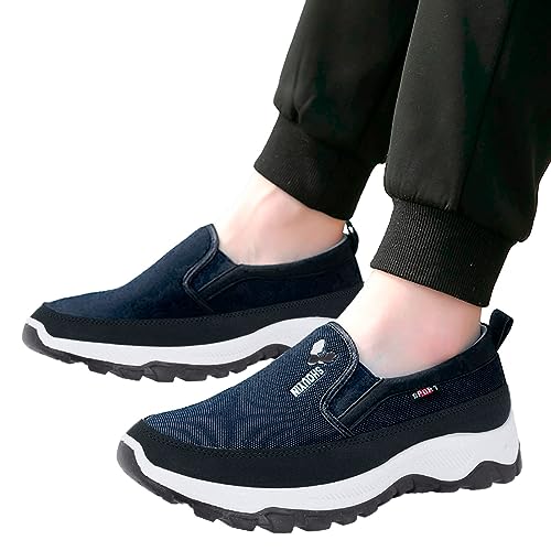 Genérico Zapatillas de Deportes Tenis Sneakers Gimnasio Entrenamiento Negocios Plano Loafers Ligero Cómodo Zapatos de Caminar Trabajo De Negocios Oficina Al Aire Libre