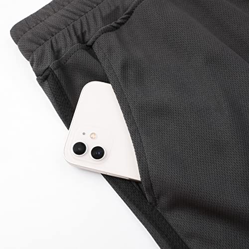 Genfien Pantalones Cortos de Deporte para Hombre Secado Rápido Transpirables de Malla Pantalones Cortos para Correr con Bolsillos de Verano