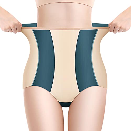 GETOUT Ropa interior sexy para mujer, ropa interior de cintura alta, ropa interior abdominal, suspensión, sin costuras, cintura de levantamiento de cadera, algodón para esculpir el cuerpo, bragas de