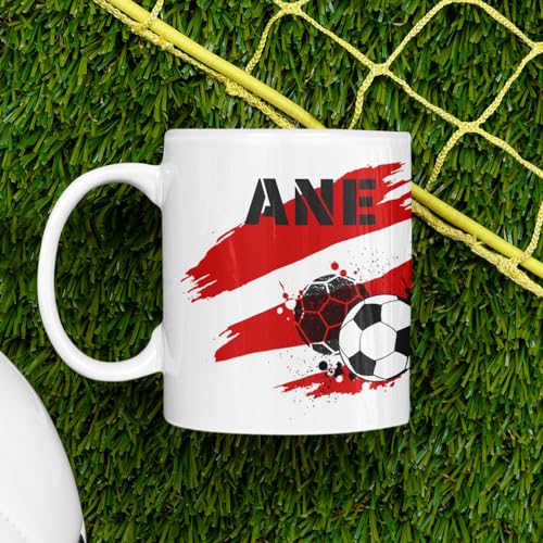 Getsingular Taza Athletic Club Bilbao. Taza personalizada nombre y colores de tu equipo de fútbol. Tu taza desayuno de 330 ml de cerámica y del Athletic Club Bilbao. Regalos athletic bilbao.