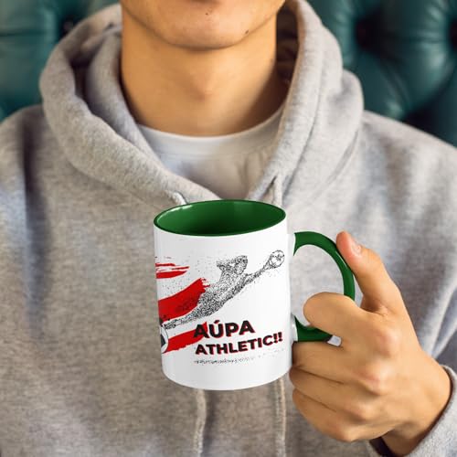 Getsingular Taza Athletic Club Bilbao. Taza personalizada nombre y colores de tu equipo de fútbol. Tu taza desayuno de 330 ml de cerámica y del Athletic Club Bilbao. Regalos athletic bilbao.