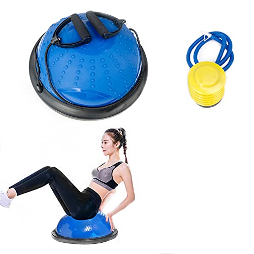 GFFG Balance Board Ball Balance Trainer - Pelota de gimnasia con correa, pelota de equilibrio de yoga y bomba de pie, antideslizante, para entrenamiento en casa, fitness, entrenamiento de fuerza,