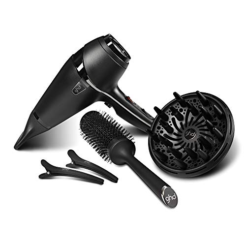 ghd air Dry Kit - Secador de pelo profesional con difusor, cepillo, clips y bolsa de almacenamiento