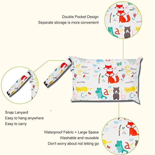 GHEART Bolsa para Pañales, Bolsas Secas Húmedas, Bolsa de Pañales Reutilizable, Bolsa Impermeable de Tela, Bolsa de Cambio de Pañal para Bebes, para Pañales de Bebé, Viajes, Gimnasio, Playa y Piscina