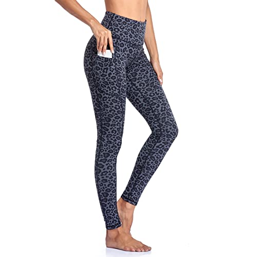 GIMDUMASA Pantalón Deportivo de Mujer Cintura Alta Leggings Mallas para Running Training Fitness Estiramiento Yoga y Pilates GI188